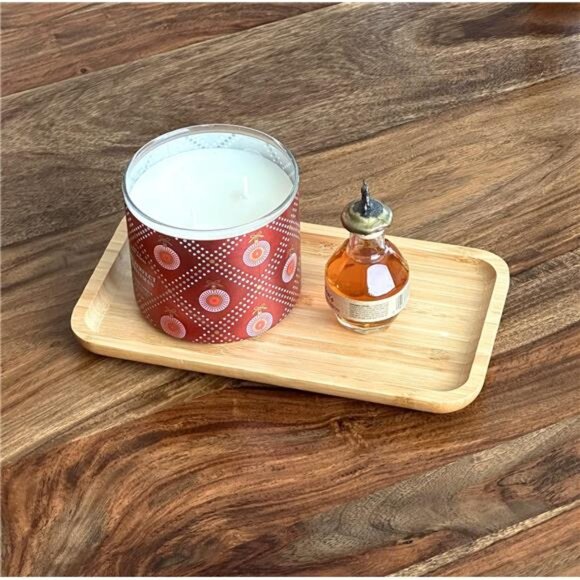 Bamboo Serving Tray Rectangular Natural Minimalist Coffee Tea Food Kitchen Decor - Picture 5 of 8